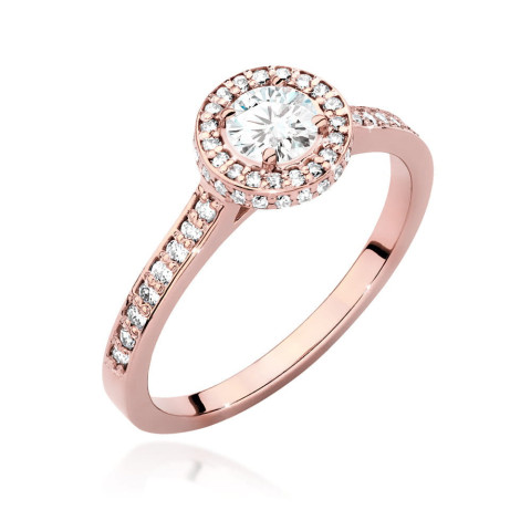 Pierścionek W0508 Diament Laboratoryjny 0,743ct różowe złoto