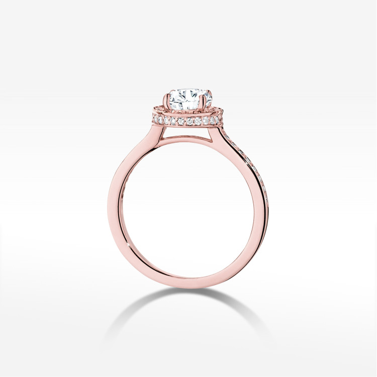 Pierścionek W0508 Diament Laboratoryjny 1,083ct różowe złoto