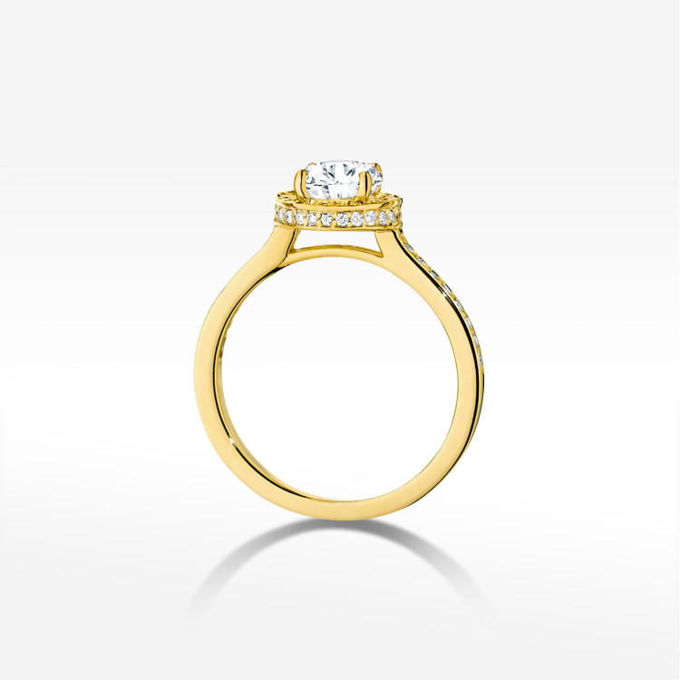 Pierścionek W0508 Diament Laboratoryjny 1,083ct żółte złoto