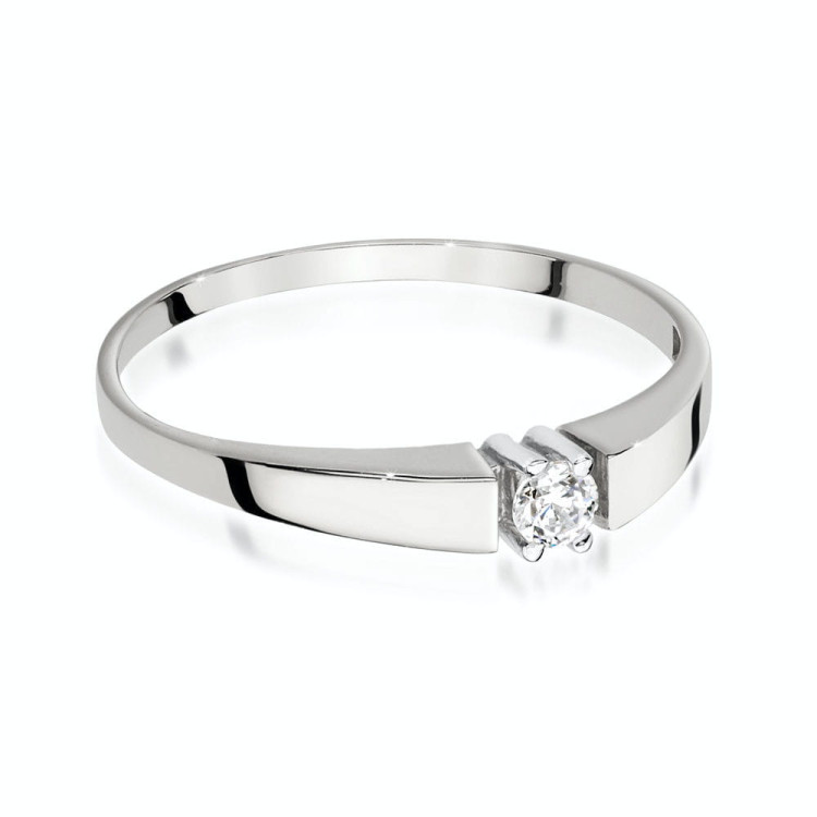 Pierścionek W0524 Diament 0,08ct białe złoto