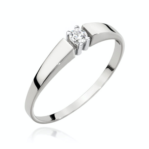 Pierścionek W0524 Diament 0,08ct białe złoto