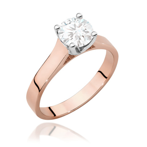 Pierścionek W0526 Diament 1,00ct różowe złoto