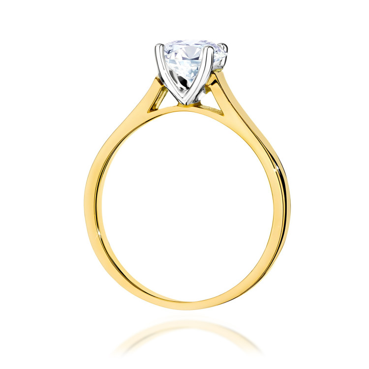Pierścionek W0526 Diament 1,00ct żółte złoto
