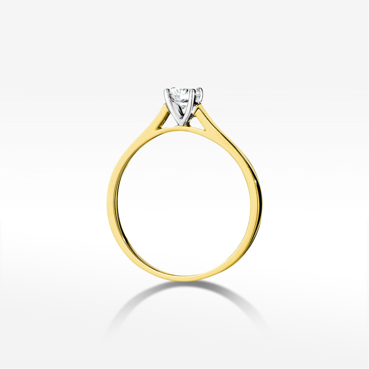 Pierścionek W0526 Diament Laboratoryjny 0,50ct żółte złoto
