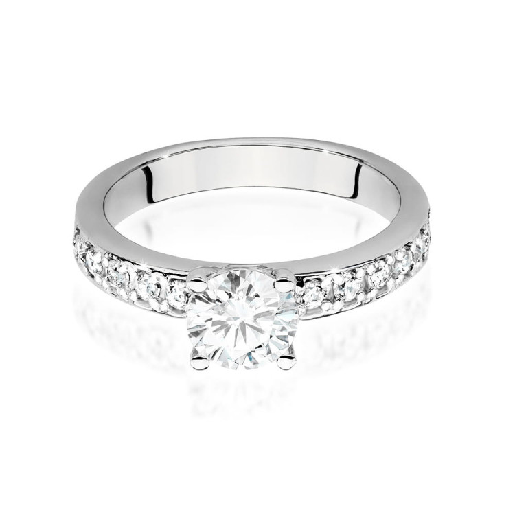 Pierścionek W0534 Diament Laboratoryjny 0,94ct białe złoto