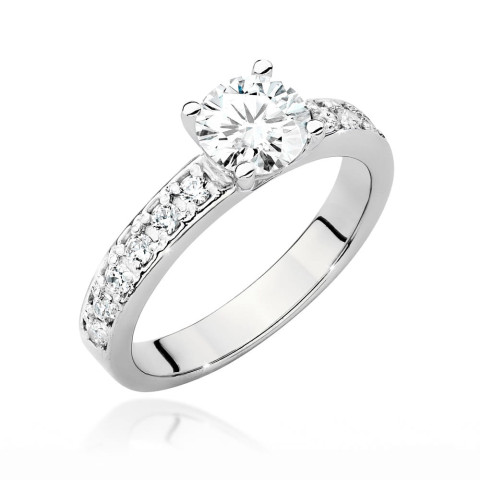 Pierścionek W0534 Diament Laboratoryjny 0,94ct białe złoto
