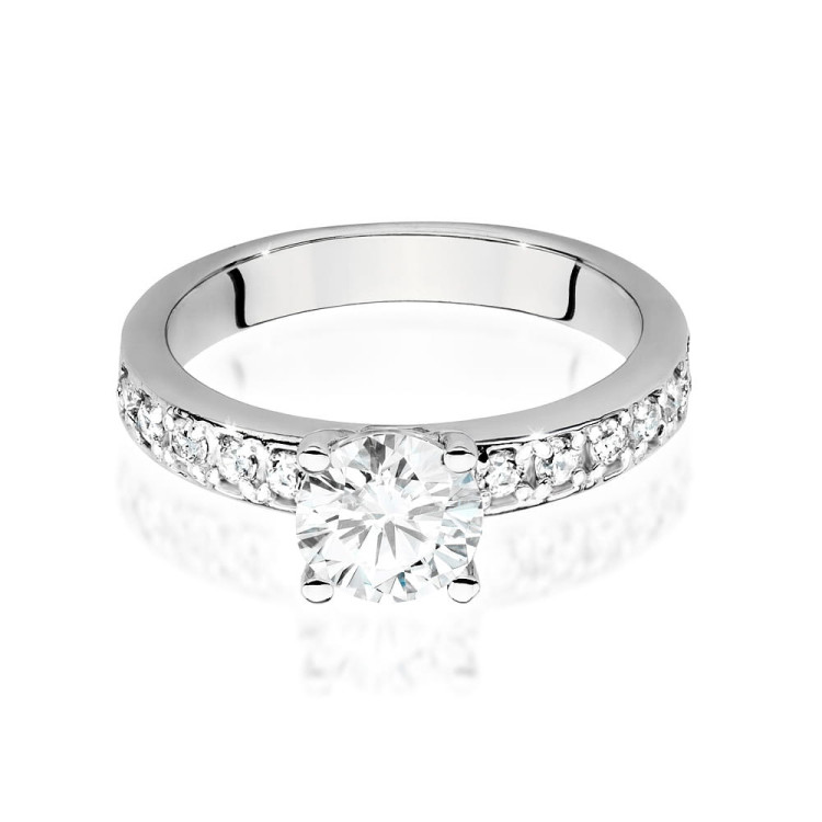 Pierścionek Diament Laboratoryjny 1,24ct białe złoto W0534