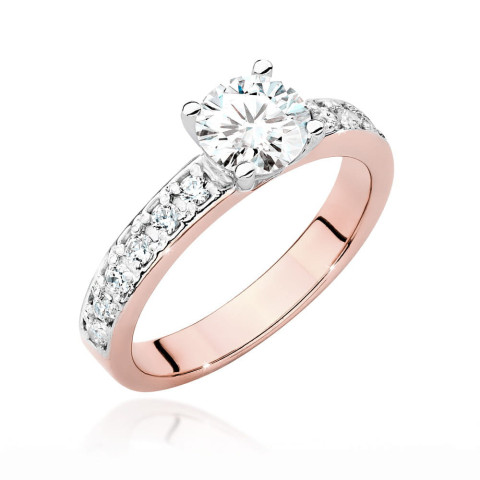 Pierścionek Diament Laboratoryjny 0,94ct różowe złoto W0534