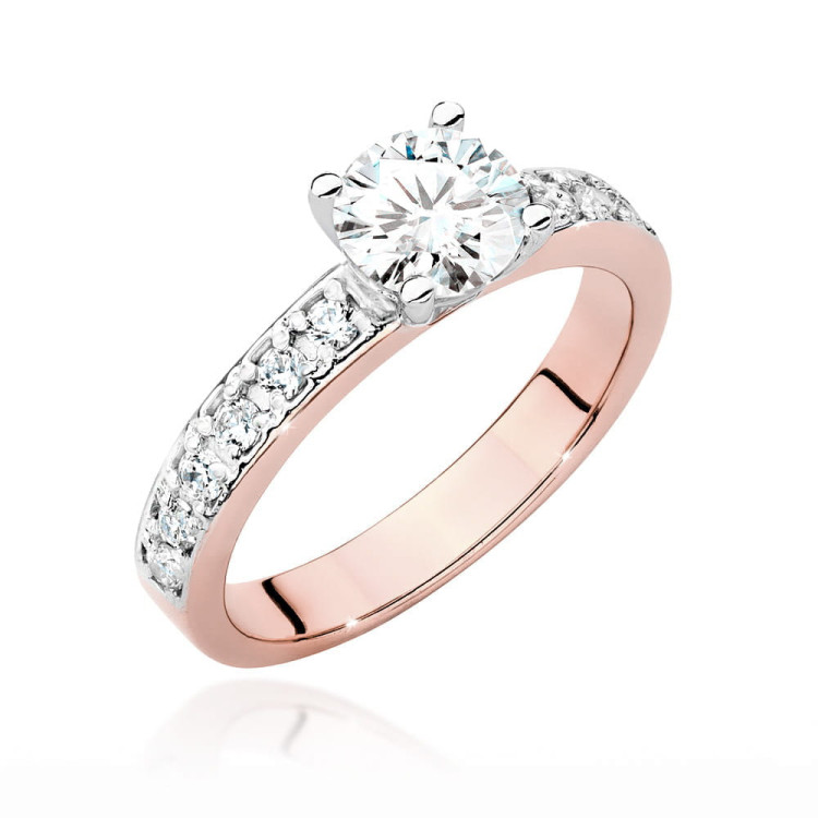 Pierścionek Diament Laboratoryjny 0,94ct różowe złoto W0534