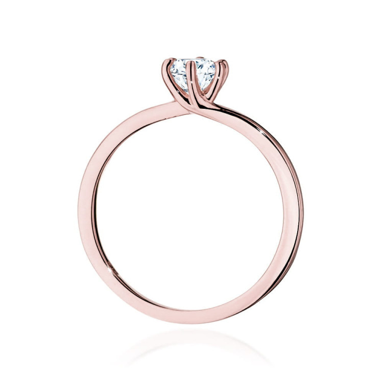Pierścionek W0535 Diament 0,40ct różowe złoto