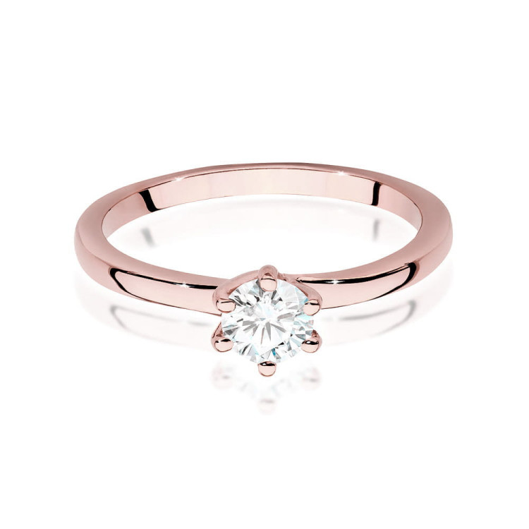 Pierścionek W0535 Diament 0,40ct różowe złoto