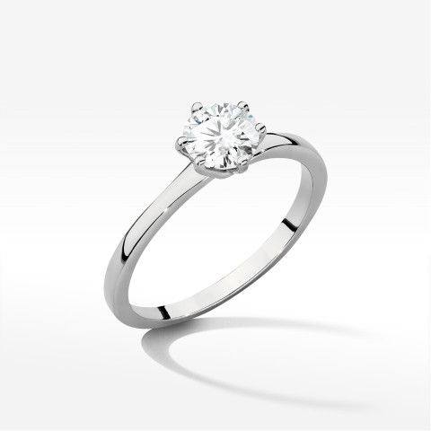 Pierścionek W0535 Diament Laboratoryjny 0,70ct białe złoto