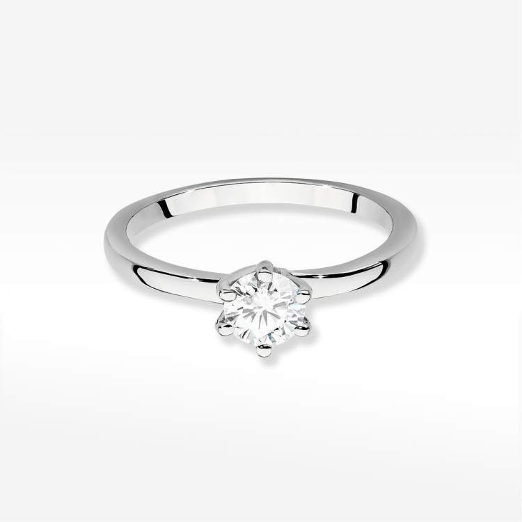Pierścionek W0535 Diament Laboratoryjny 0,50ct białe złoto