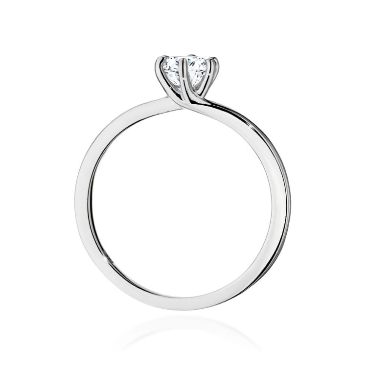 Pierścionek W0535 Diament 0,40ct białe złoto