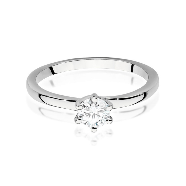 Pierścionek W0535 Diament 0,40ct białe złoto