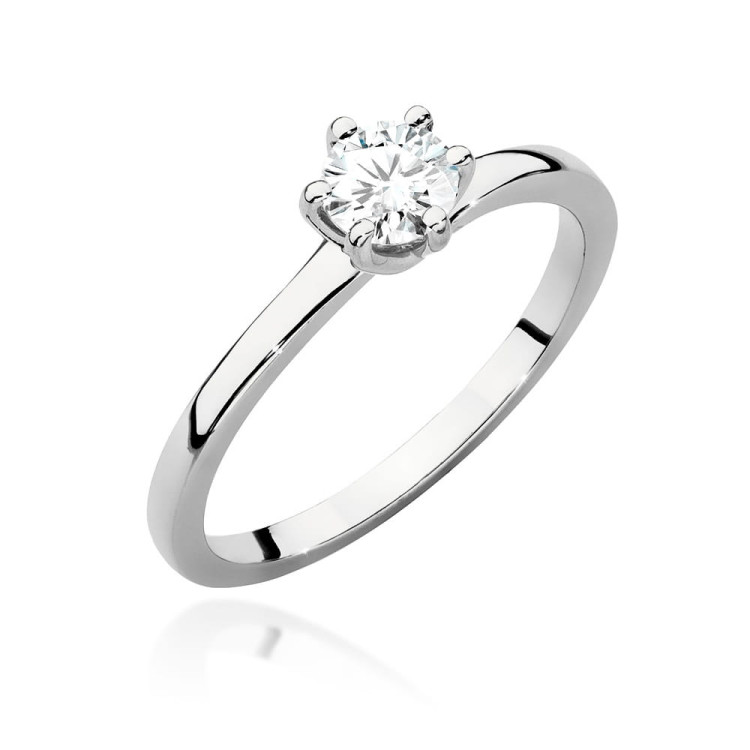 Pierścionek W0535 Diament 0,40ct białe złoto
