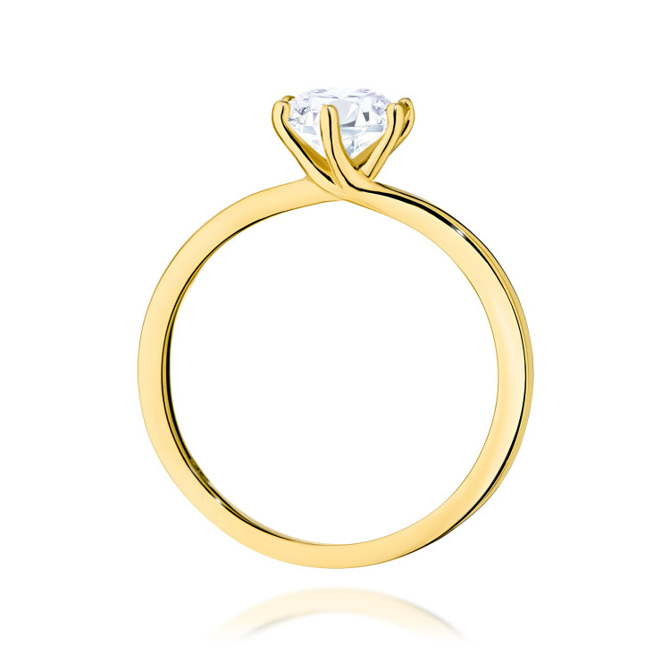 Pierścionek W0535 Diament Laboratoryjny 1,00ct żółte złoto