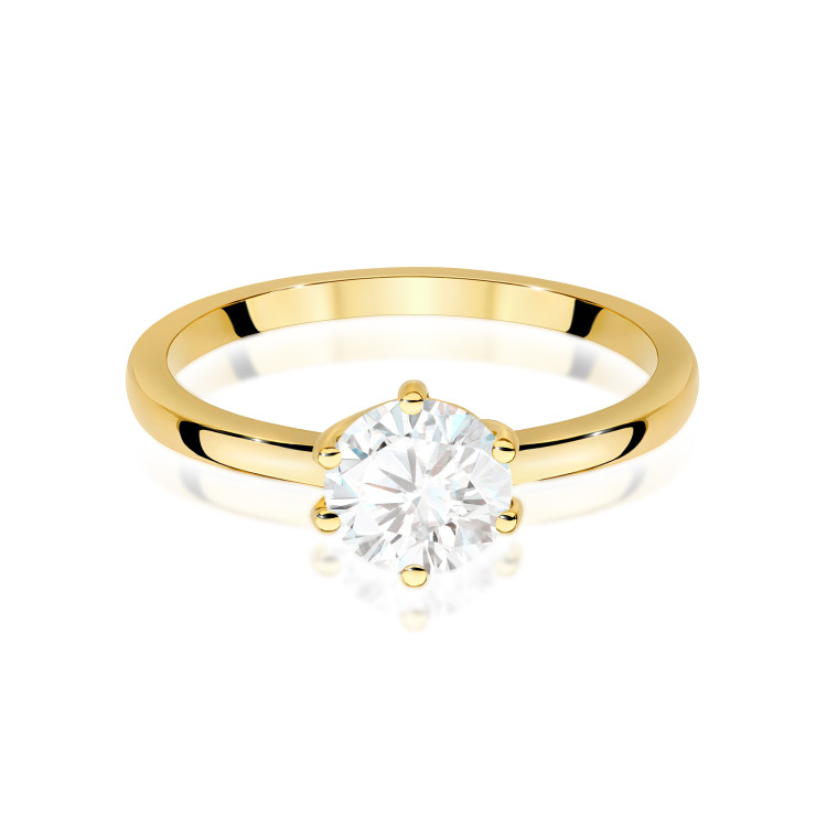 Pierścionek W0535 Diament Laboratoryjny 1,00ct żółte złoto