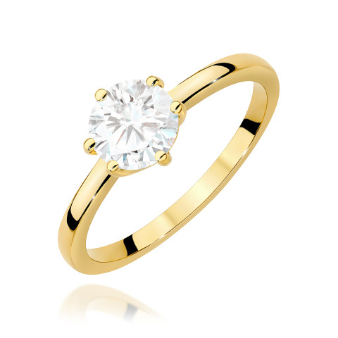 Pierścionek W0535 Diament Laboratoryjny 1,00ct żółte złoto