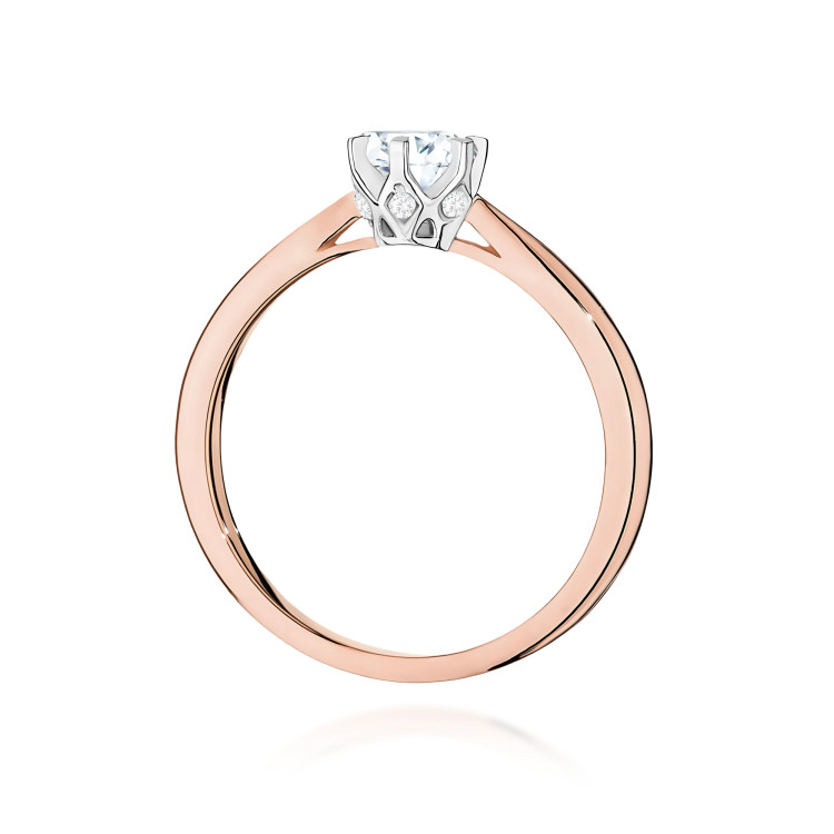 Pierścionek Diament Laboratoryjny 0,46ct różowe złoto W0539