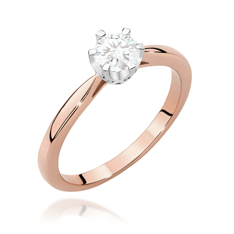 Pierścionek Diament Laboratoryjny 0,46ct różowe złoto W0539