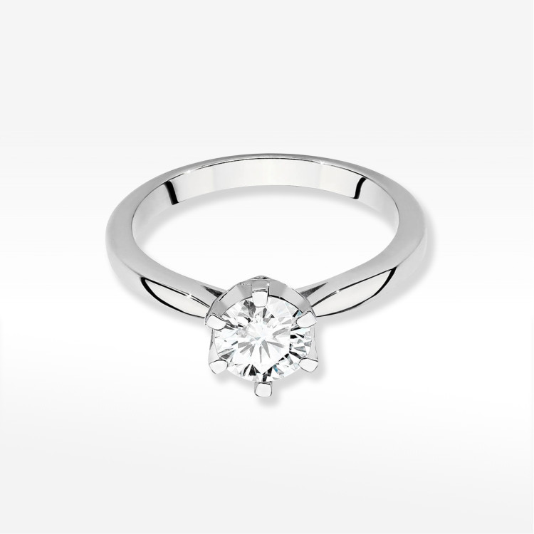 Pierścionek W539 Diament Laboratoryjny 0,76ct białe złoto