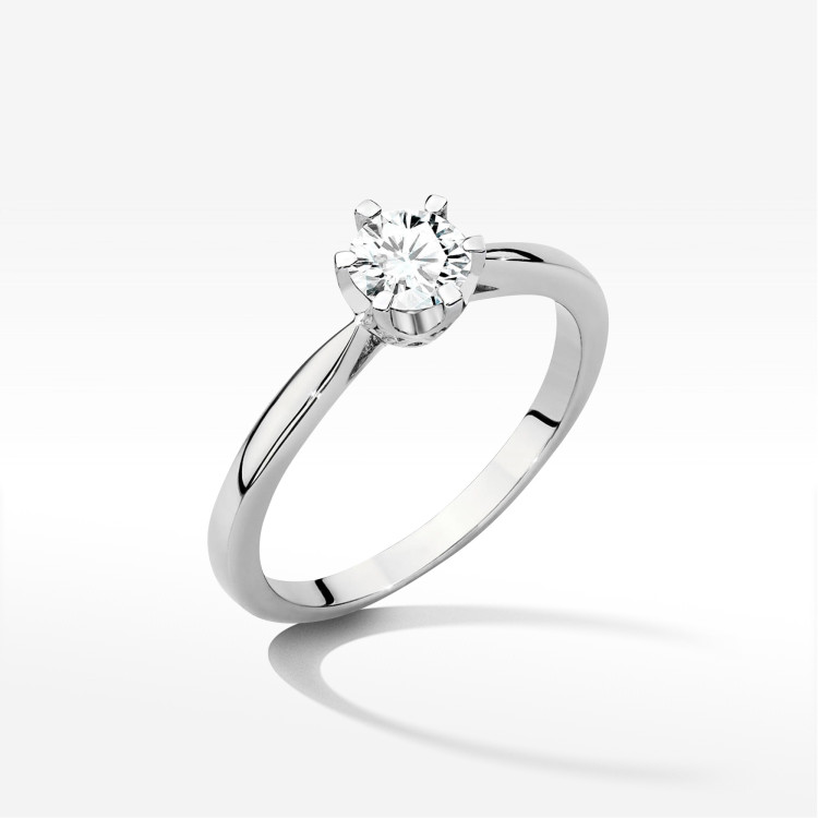 Pierścionek Diament Laboratoryjny 0,56ct białe złoto W0539