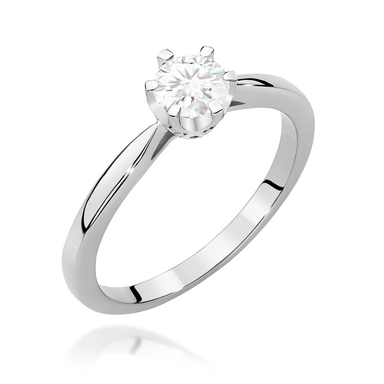 Pierścionek Diament Laboratoryjny 0,46ct białe złoto W0539