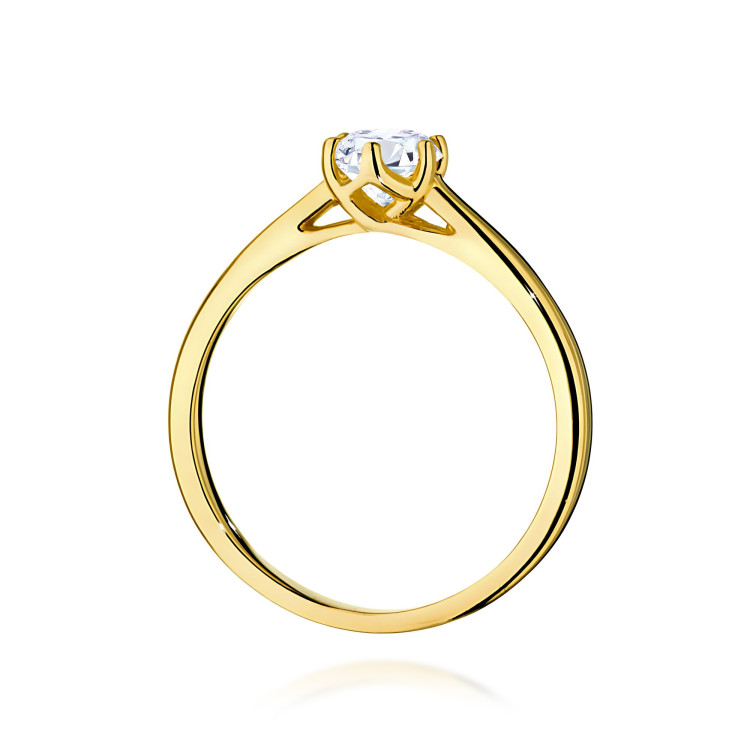 Pierścionek W0540 Diament 0,40ct żółte złoto