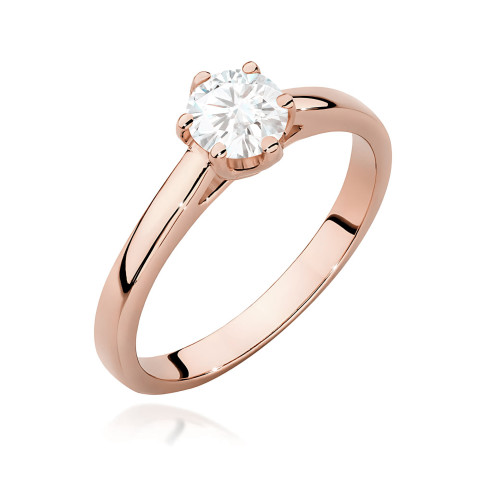 Pierścionek W0540 Diament Laboratoryjny 0,50ct różowe złoto