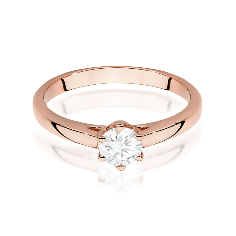 Pierścionek W0540 Diament 0,40ct różowe złoto