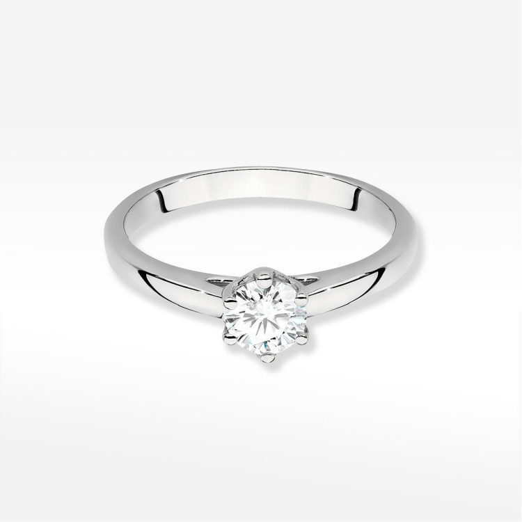 Pierścionek W0540 Diament Laboratoryjny 0,50ct białe złoto