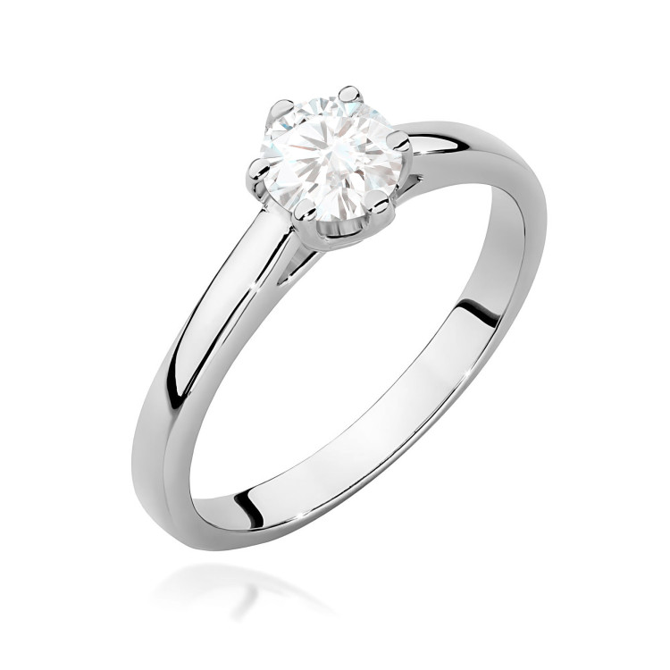 Pierścionek W0540 Diament Laboratoryjny 0,50ct białe złoto