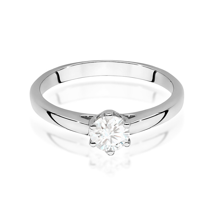 Pierścionek W0540 Diament Laboratoryjny 0,40ct białe złoto