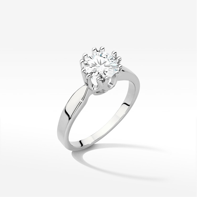 Pierścionek W0541 Diament Laboratoryjny 1,00ct białe złoto