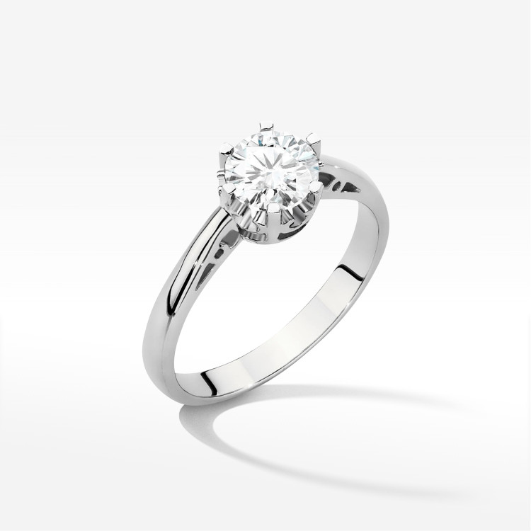Pierścionek W0542 Diament Laboratoryjny 0,70ct białe złoto