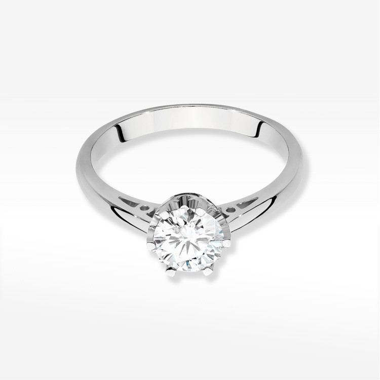 Pierścionek W0542 Diament Laboratoryjny 0,70ct białe złoto