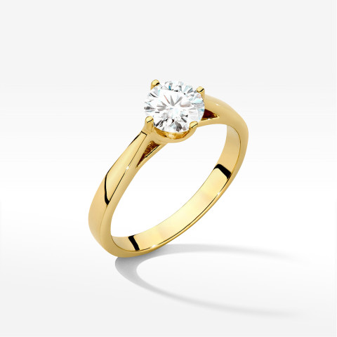 Pierścionek W0543 Diament Laboratoryjny 0,70ct żółte złoto