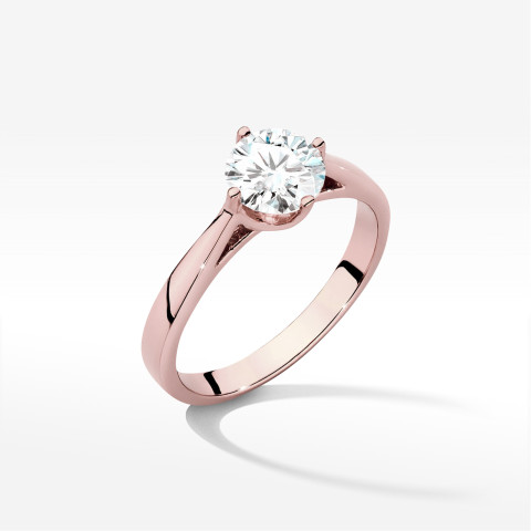 Pierścionek W0543 Diament Laboratoryjny 1,00ct różowe złoto