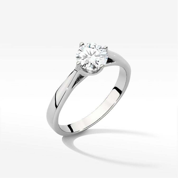 Pierścionek W0543 Diament Laboratoryjny 0,70ct białe złoto
