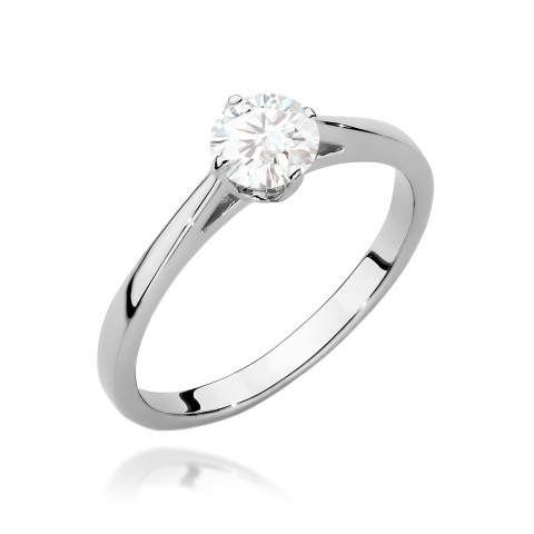Pierścionek W0543 Diament Laboratoryjny 0,50ct białe złoto