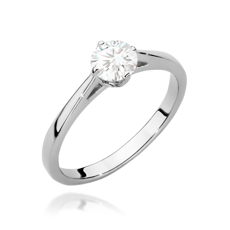 Pierścionek W0543 Diament Laboratoryjny 0,50ct białe złoto