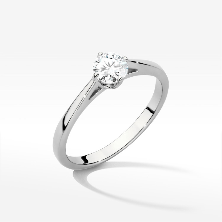 Pierścionek W0543 Diament Laboratoryjny 0,40ct białe złoto