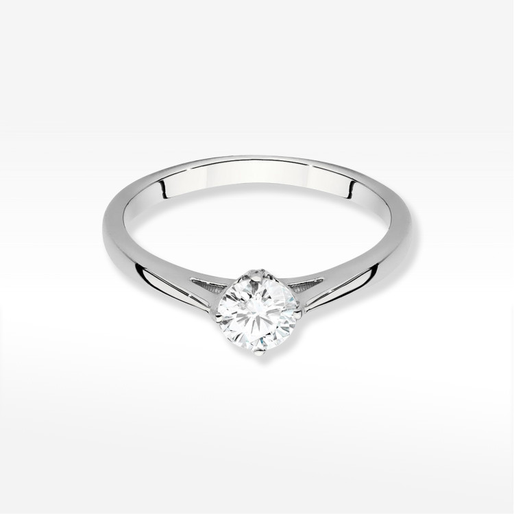 Pierścionek W0543 Diament Laboratoryjny 0,40ct białe złoto