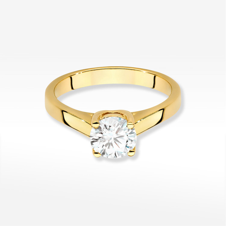 Pierścionek W0544 Diament Laboratoryjny 1,00ct żółte złoto