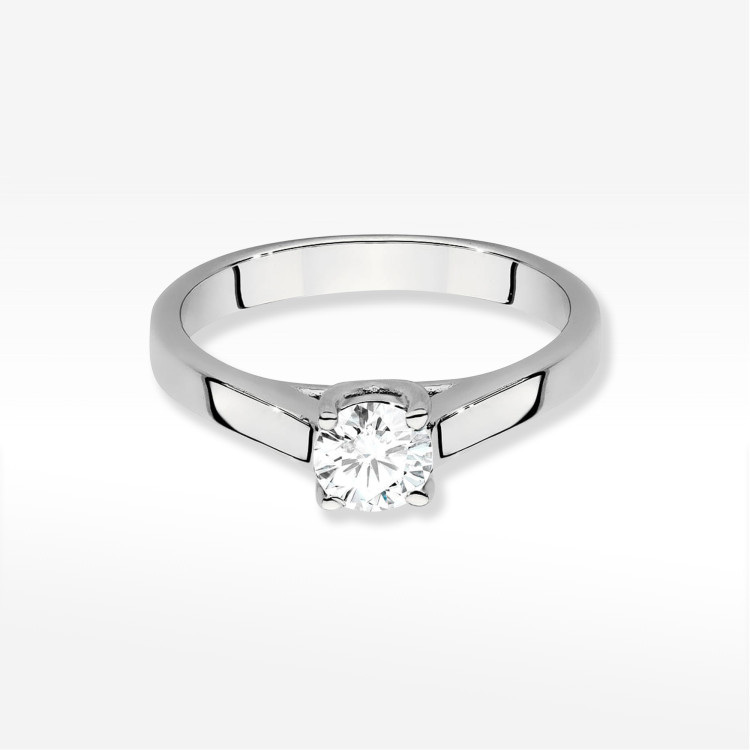Pierścionek W0544 Diament Laboratoryjny 0,50ct białe złoto