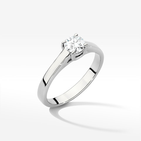 Pierścionek W0544 Diament Laboratoryjny 0,50ct białe złoto