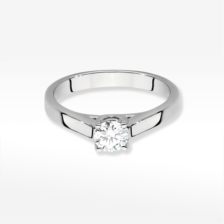 Pierścionek W0544 Diament Laboratoryjny 0,40ct białe złoto