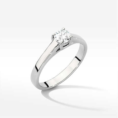 Pierścionek W0544 Diament Laboratoryjny 0,40ct białe złoto