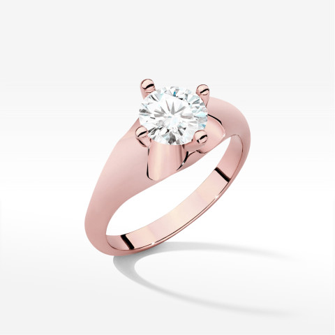 Pierścionek W0545 Diament Laboratoryjny 1,00ct różowe złoto